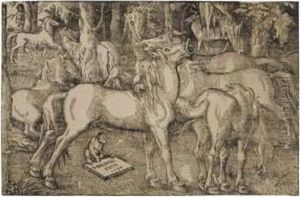 Group Of Seven Horses by Hans Baldung Grien