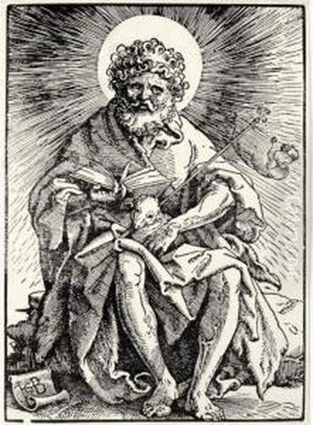 St. John The Baptist Holding The Lamb (bartsch 31; Hollstein 114; Mende 71) - view 1