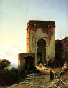Porte de Justice, Alhammbra, Granada by Francois Antoine Bossuet
