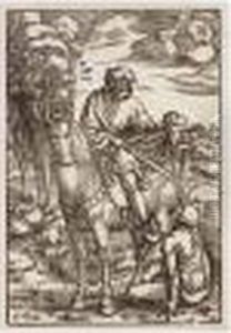 St Martin On Horseback (holl.124) by Hans Baldung Grien