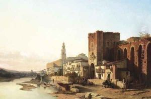 View of Zaragoza (Una vista de Zaragoza) by Francois Antoine Bossuet