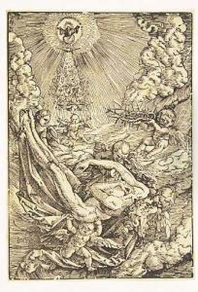 The Body Of Christ Carried By Angels Toward Heaven<</b> - view 1