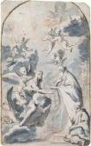 Bischof Maximian Reicht Maria Magdalena by Antonio Balestra