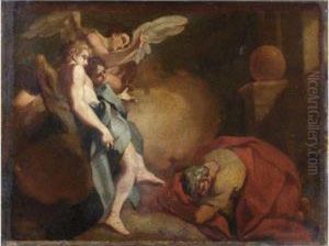 Abramo Visitato Da Tre Angeli by Antonio Balestra