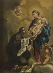 Madonna Con Bambino, S. Antonio Da Padova E Un Angelo