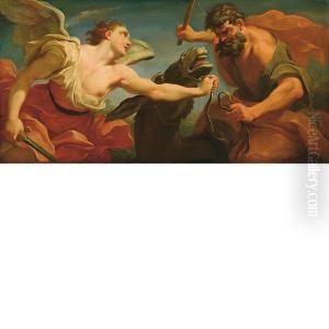 Lotta Di Giacobbe Con L""angelo by Antonio Balestra