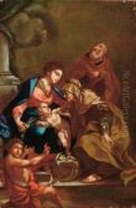 Sacra Famiglia Con Santanna E San Giovannino by Antonio Balestra