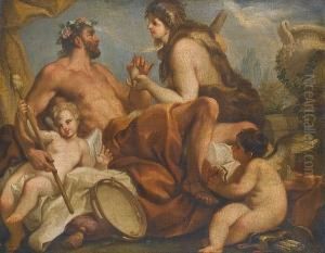 Hercules And Omphale by Antonio Balestra