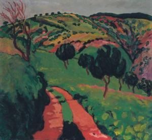 Nagybanya Landscape, Around 1908-10 by Rezso Balint