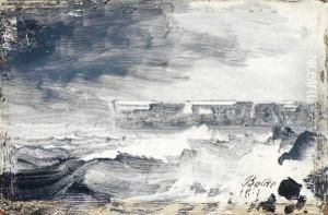 Fra Nordkapp Olje Pa Treplate by Peder Balke