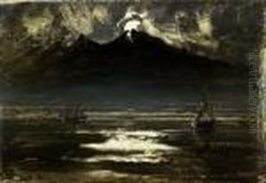 Seilbat I Maneskinn by Peder Balke