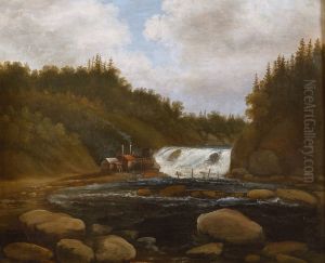 Landskap Med Sag Og Fossestryk by Peder Balke