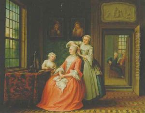 A lady at her toilet in an interior 1762