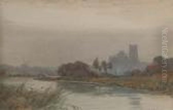 The Cathedral At Ely Enshrouded In Mist - view 1