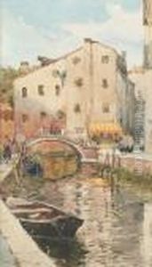 View Of A Venetian Canal