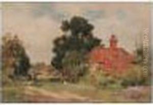 English Cottage Scene by Wilfred Williams Ball