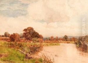 Cattle Beside The Waters Edge by Wilfred Williams Ball
