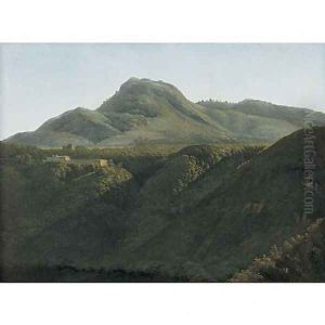 Sunrise on an Italian landscape by Jean-Joseph-Xavier Bidauld