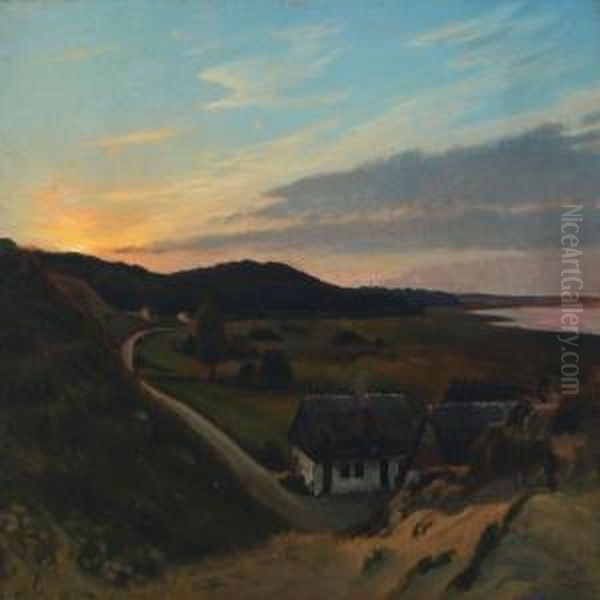 Landscape With Sunset - view 1