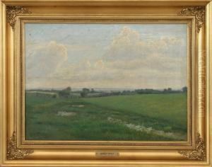 Solbraemmende Skyer Over Storlingeegnen by Otto Petersen Balle