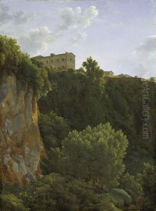 Gorge at Civita Castellana by Jean-Joseph-Xavier Bidauld