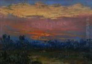 Paesaggio Al Tramonto by Antonio Ballero