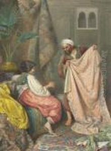 The Young Bride Selecting Her Wedding Silks by Francesco Ballesio