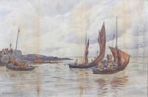 Fishing Boats By A Jetty