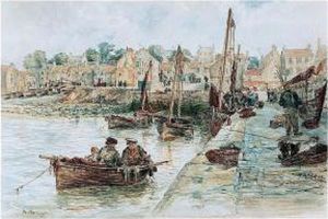 Newhaven Harbour by Alexander Ballingall