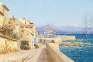 Vue D'antibes by Pierre Ernest Ballue