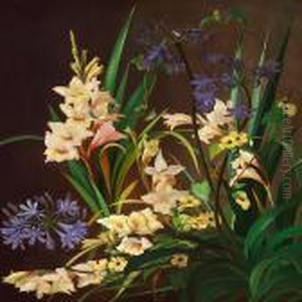 Gladiolus And Blueagapanthus - view 1