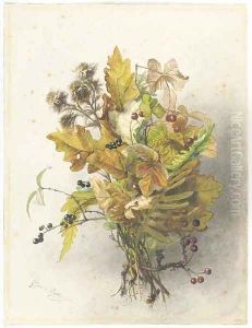 An autumn bouquet by Geraldine Jacoba Van De Sande Bakhuyzen