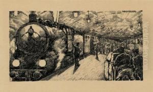 Im Bahnhof by Hans Baluschek