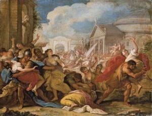 The Rape Of The Sabines by Nicolo Bambini