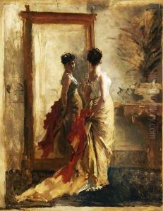Woman in front of a Mirror by Mose Bianchi