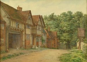 A Country House At Chiddingstone, Kent by Elias Mollineaux Bancroft