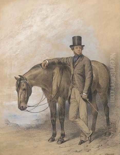 A gentleman with his horse - view 1
