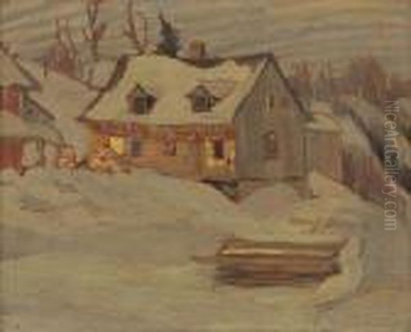 Farm In Winter - view 1