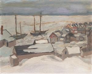 A Settlement On The St Lawrence, Possibly St Tite Des Caps