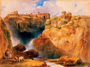 View Of Tivoli With A Loving Couple