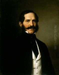 The Portrait Of Janos Zoltan, Lajos Kossuth's Financial Under Secretary by Miklos Barabas