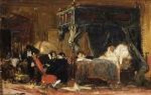 Bozzetto Preparatorioper La Morte Di Galileo by Nicolo Barabino