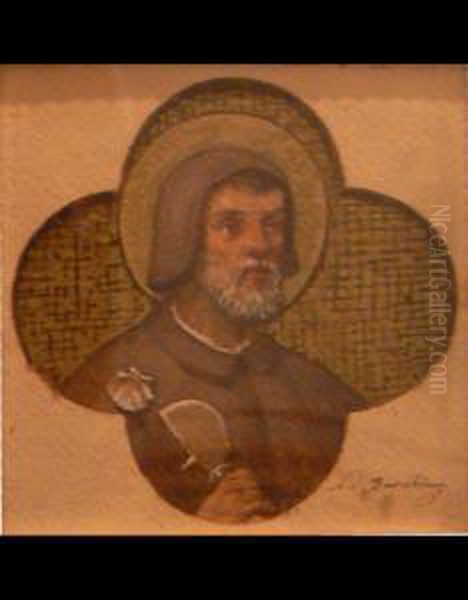 Studio Per La Lunetta Della Chiesa Di S.giacomo Di Corte A S.margherita Ligure - view 1