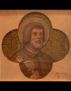 Studio Per La Lunetta Della Chiesa Di S.giacomo Di Corte A S.margherita Ligure by Nicolo Barabino