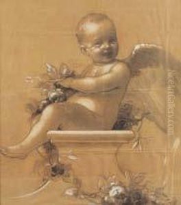 Putto Fra Le Rose by Nicolo Barabino