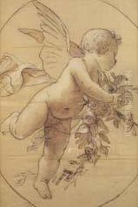 Putto Con Tralcio Di Fiore