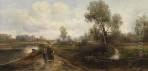Landscape With Pond Anddecorative Figures Landscape With Pond Anddecorative Figures