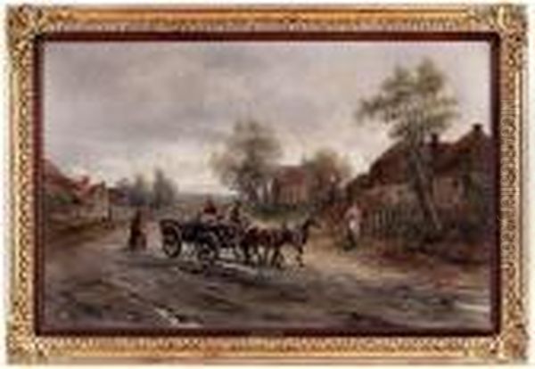 Dorfstrase Mit Fuhrwerk - view 1
