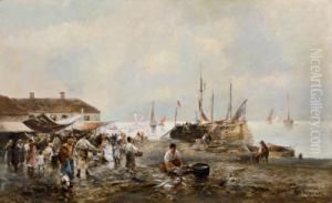 Mercato Del Pesce Sulla Spiaggia