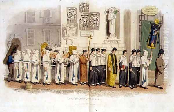 A Funeral Procession in Rome, 1820 - view 1